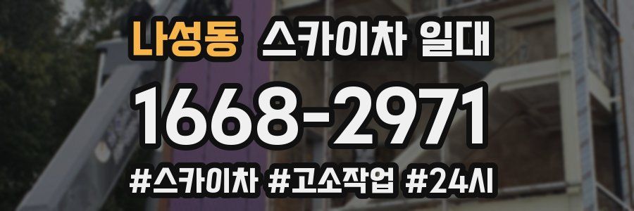 나성동 스카이차 일대