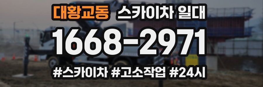대황교동 스카이차 일대