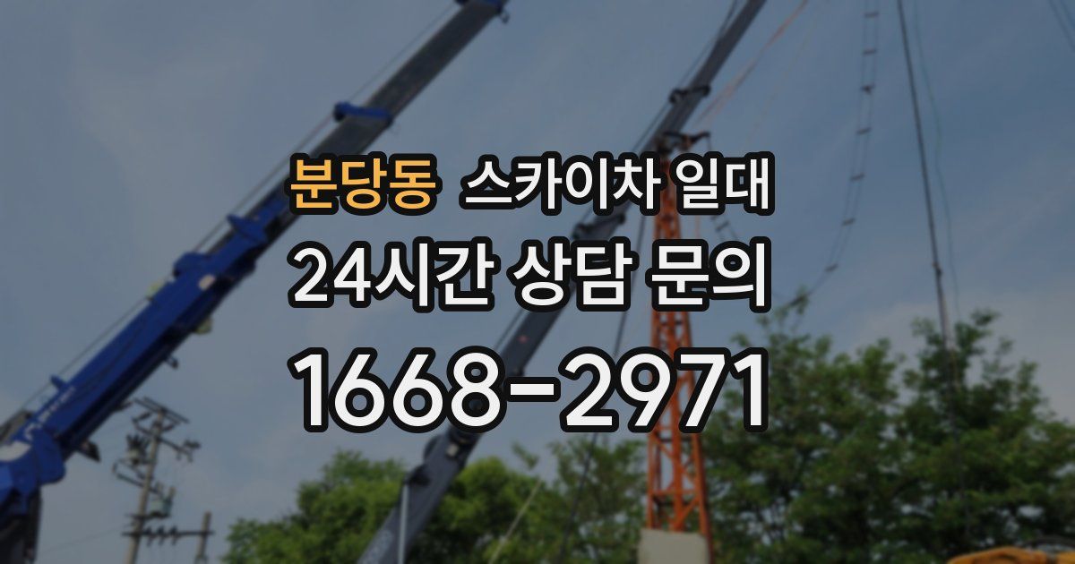 분당동 스카이차 일대