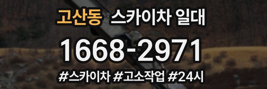 고산동 스카이차 일대