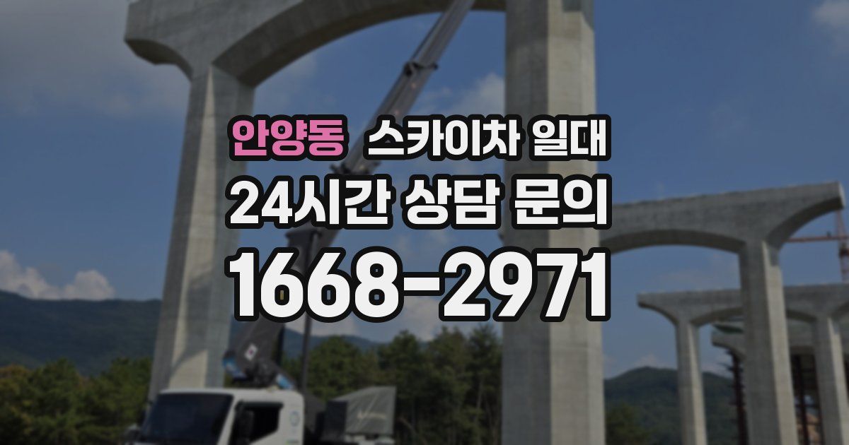 안양동 스카이차 일대
