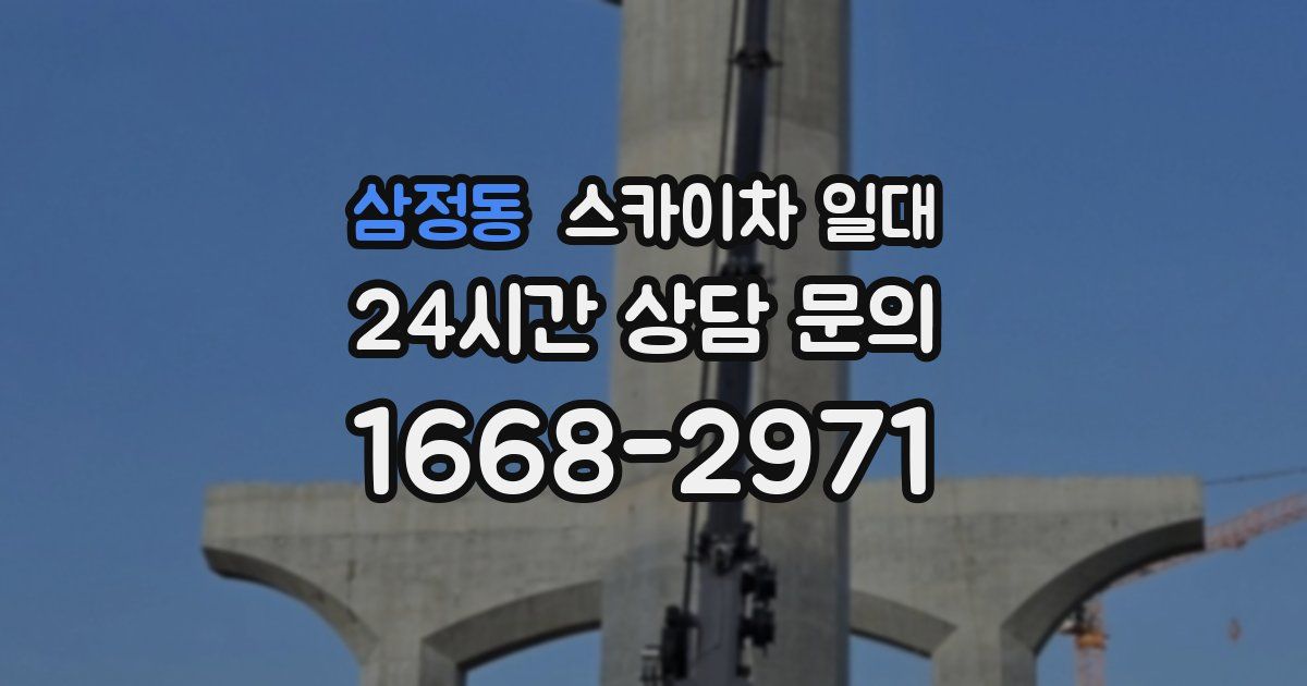삼정동 스카이차 일대