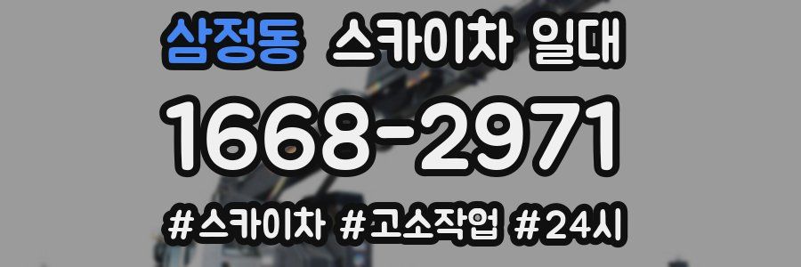 삼정동 스카이차 일대
