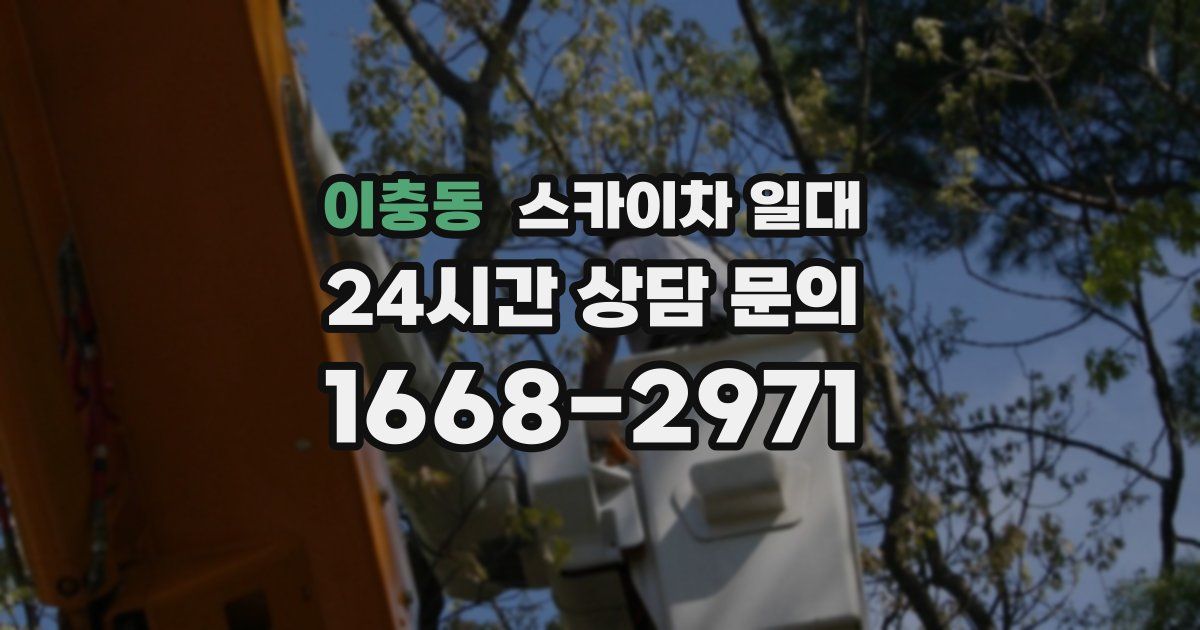 이충동 스카이차 일대