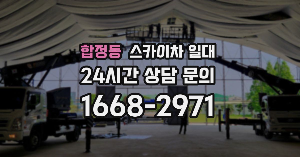 합정동 스카이차 일대