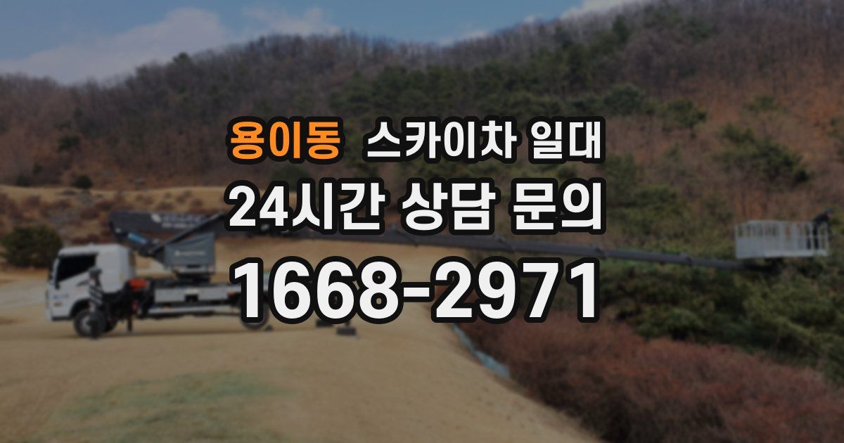 용이동 스카이차 일대