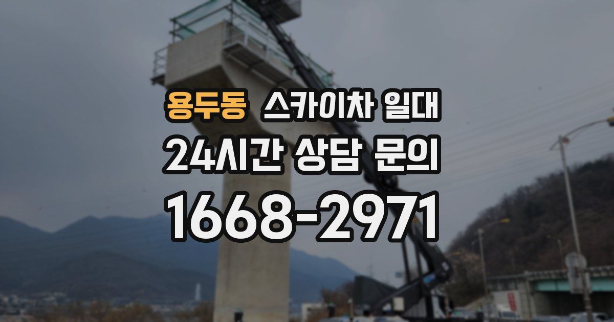 용두동 스카이차 일대