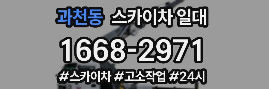 과천동 스카이차 일대