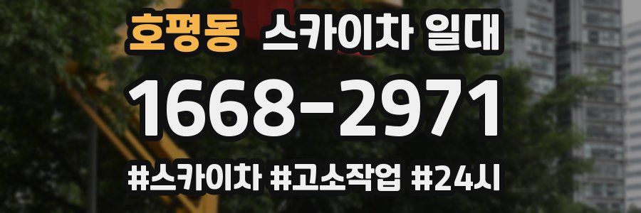 호평동 스카이차 일대