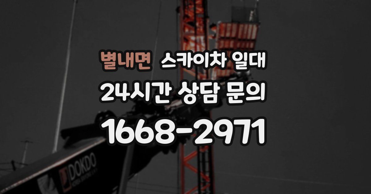 별내면 스카이차 일대