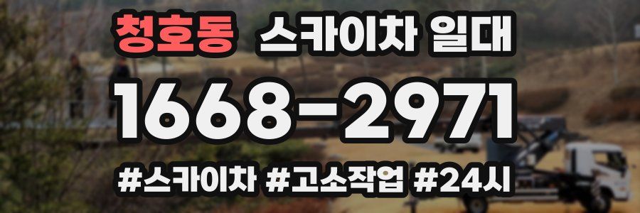 청호동 스카이차 일대