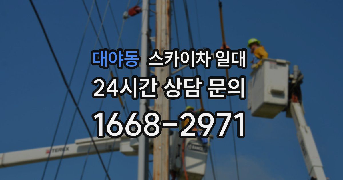 대야동 스카이차 일대