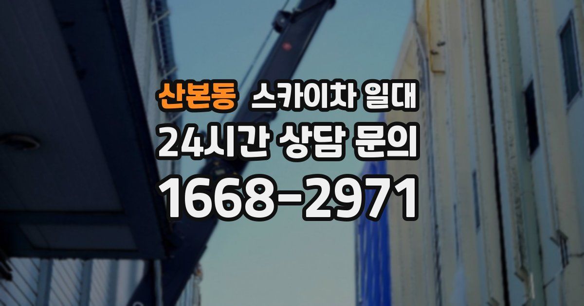 산본동 스카이차 일대