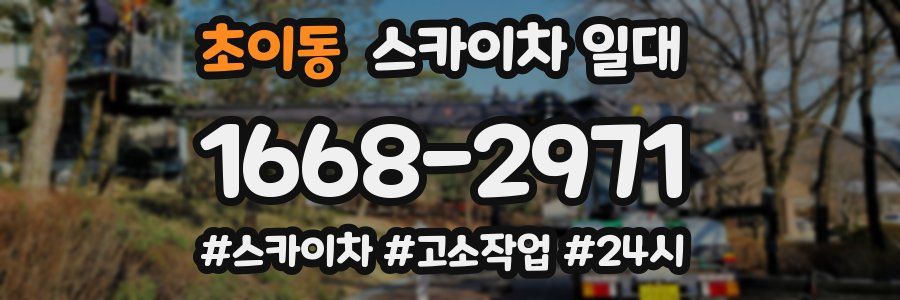 초이동 스카이차 일대