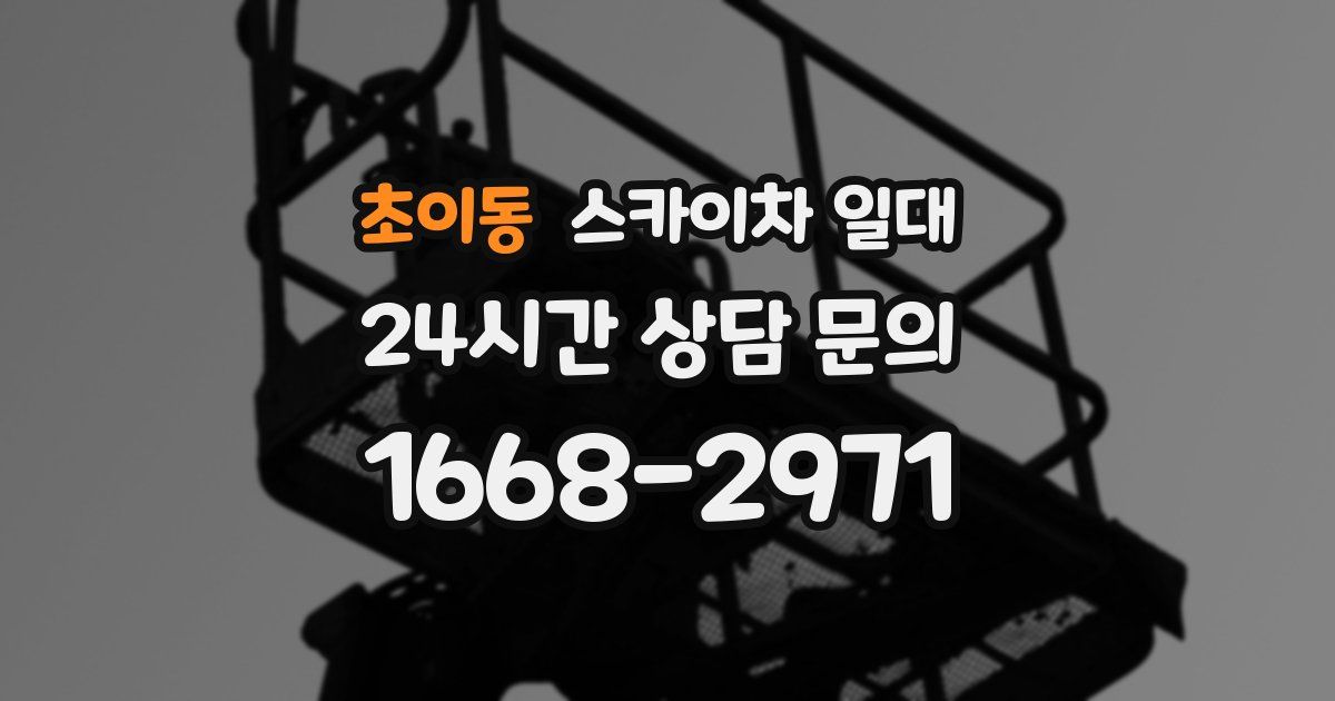 초이동 스카이차 일대