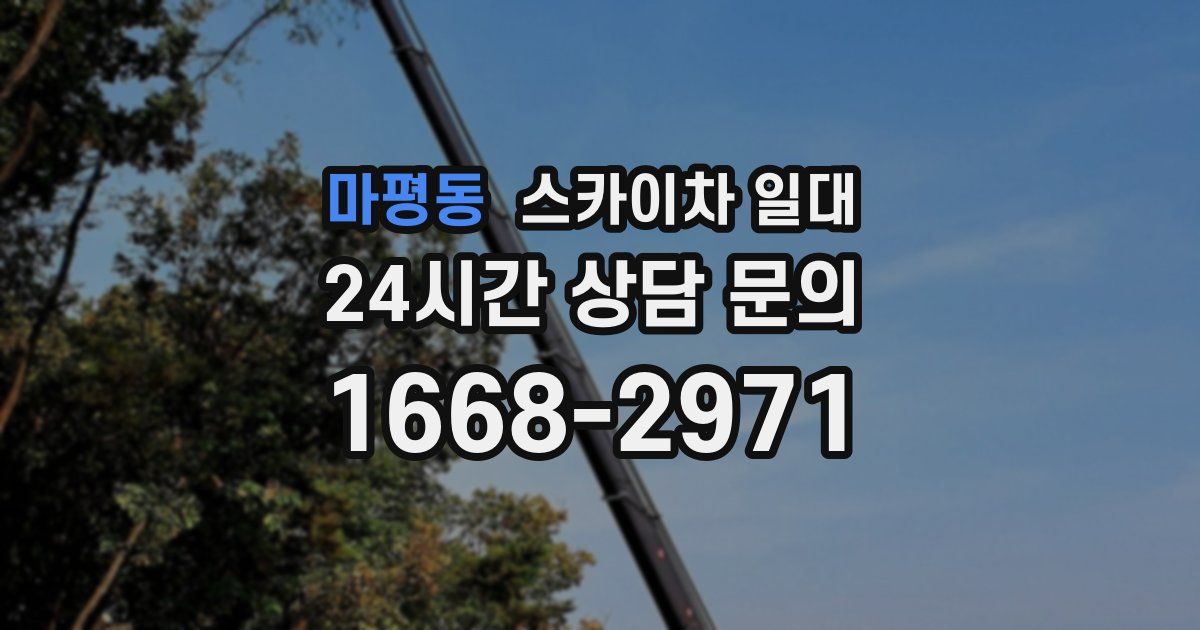 마평동 스카이차 일대