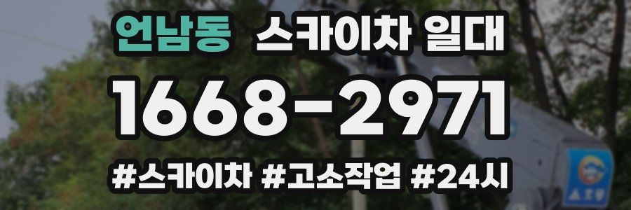 언남동 스카이차 일대