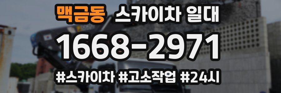 맥금동 스카이차 일대