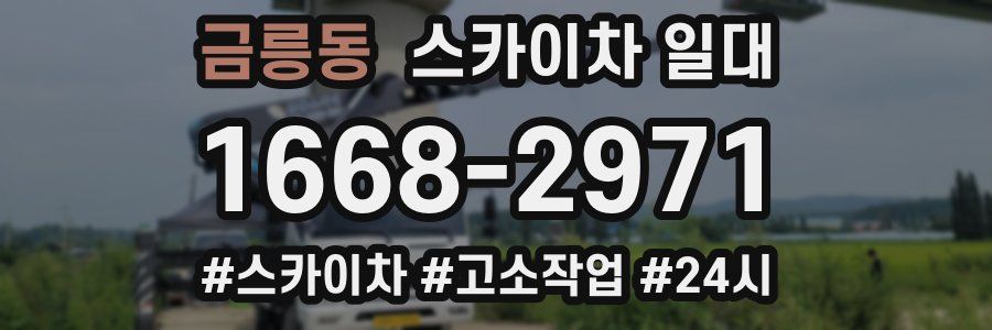 금릉동 스카이차 일대
