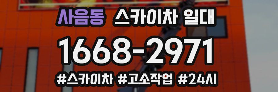 사음동 스카이차 일대