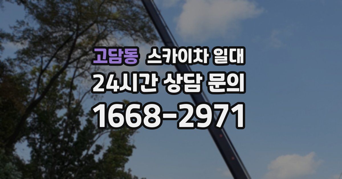 고담동 스카이차 일대