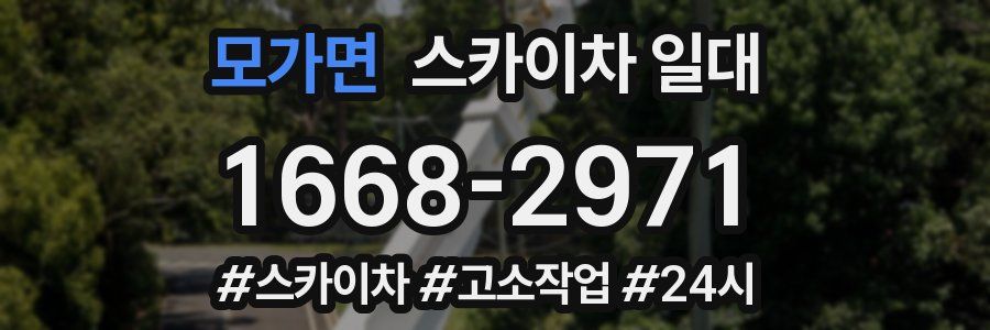 모가면 스카이차 일대