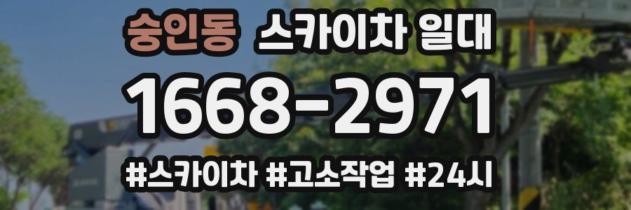 숭인동 스카이차 일대