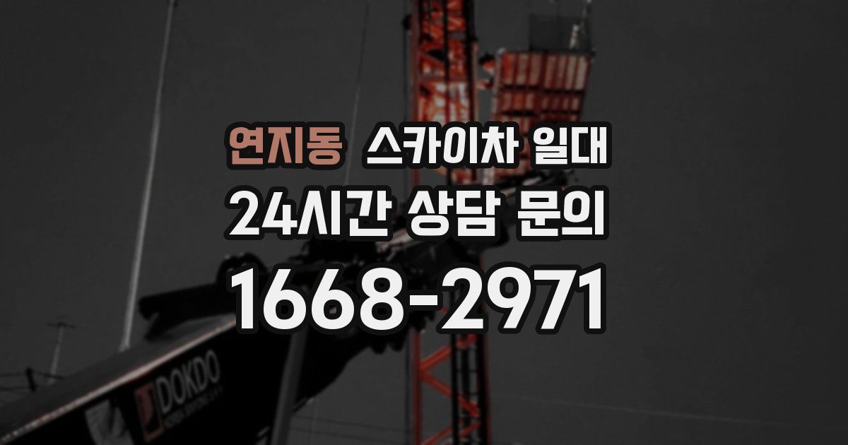 연지동 스카이차 일대