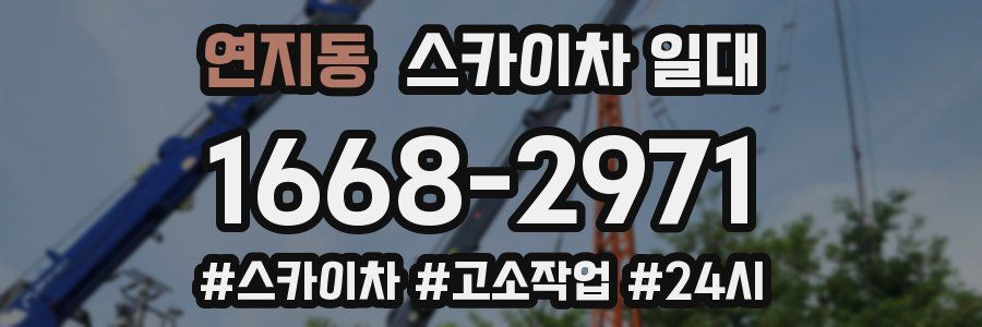 연지동 스카이차 일대