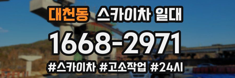 대천동 스카이차 일대