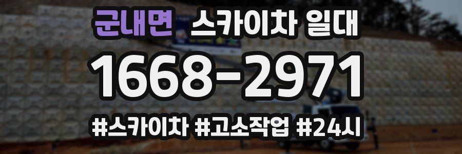 군내면 스카이차 일대