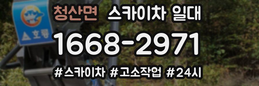 청산면 스카이차 일대