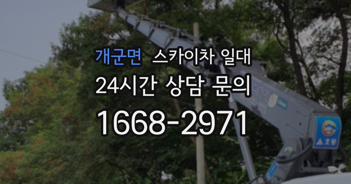 개군면 스카이차 일대