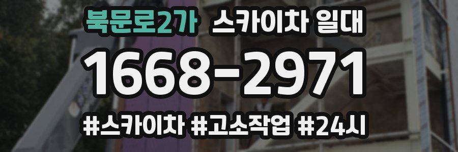 북문로2가 스카이차 일대