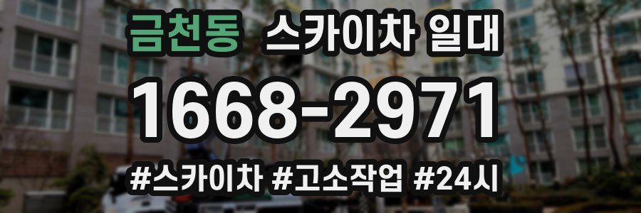 금천동 스카이차 일대