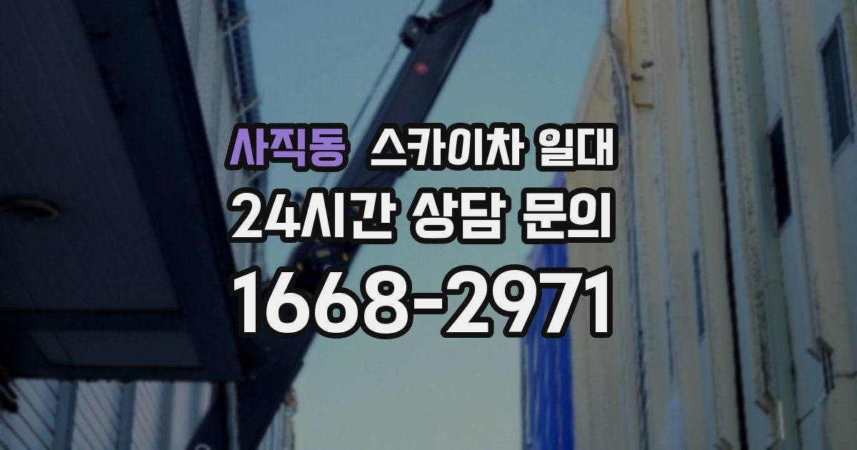 사직동 스카이차 일대
