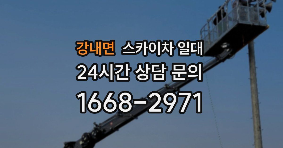 강내면 스카이차 일대
