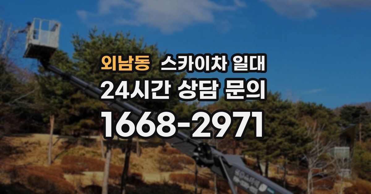 외남동 스카이차 일대