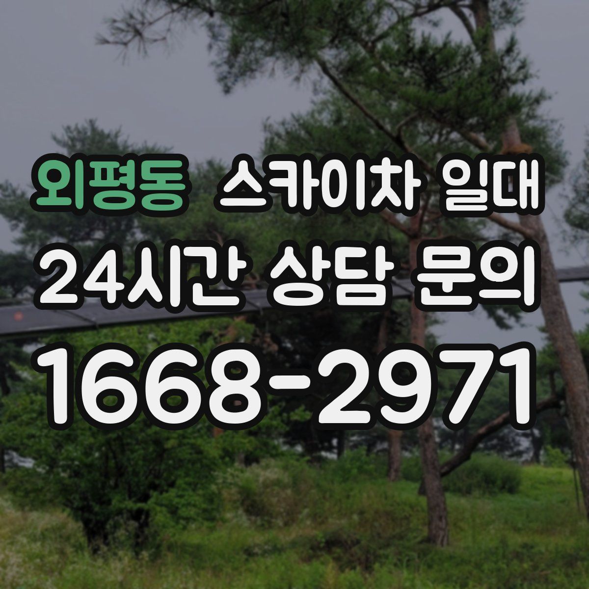 외평동 스카이차 일대