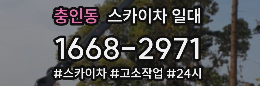 충인동 스카이차 일대
