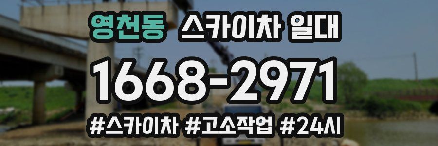 영천동 스카이차 일대