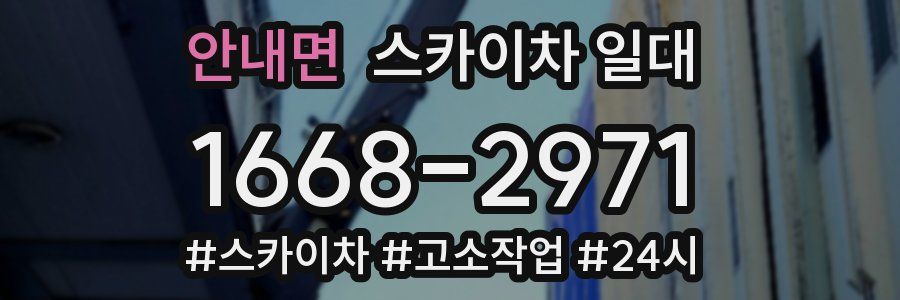 안내면 스카이차 일대
