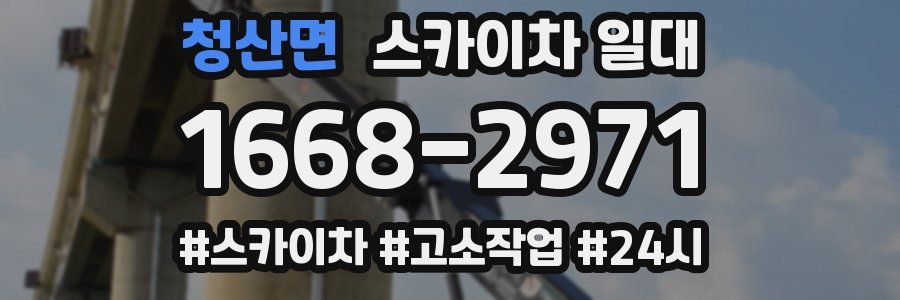 청산면 스카이차 일대
