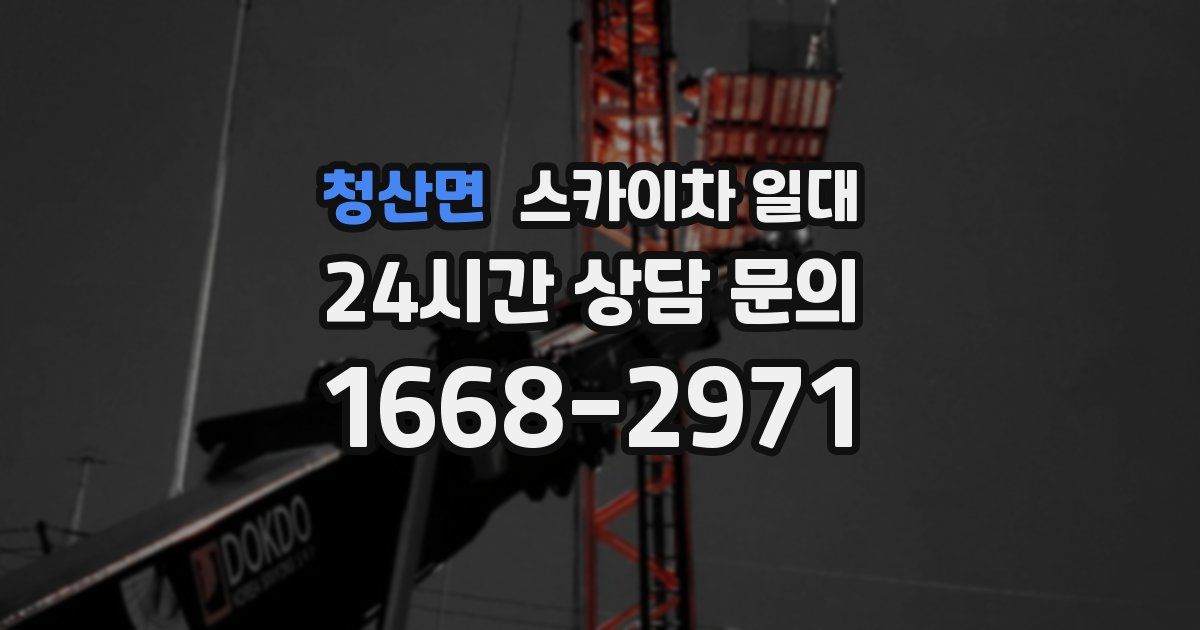 청산면 스카이차 일대
