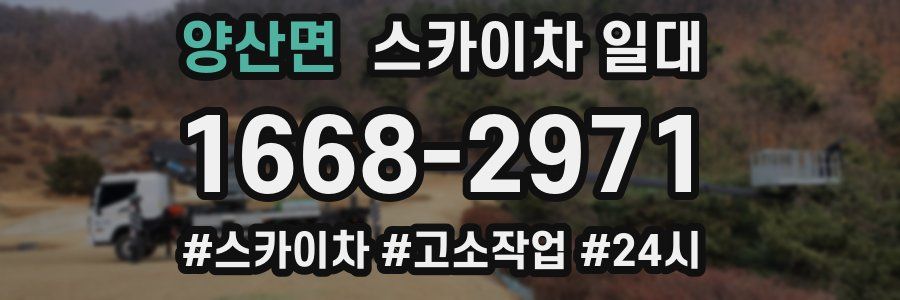 양산면 스카이차 일대