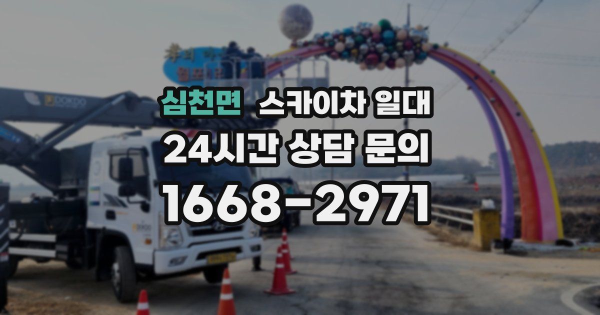 심천면 스카이차 일대