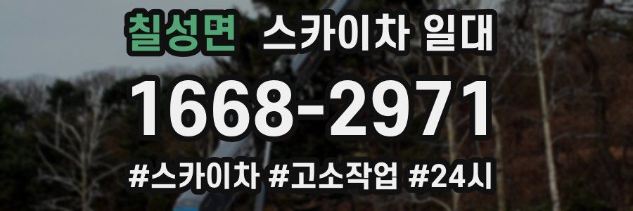 칠성면 스카이차 일대
