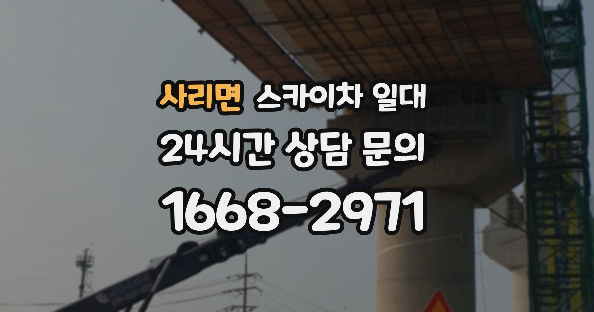 사리면 스카이차 일대