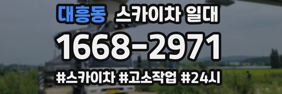 대흥동 스카이차 일대