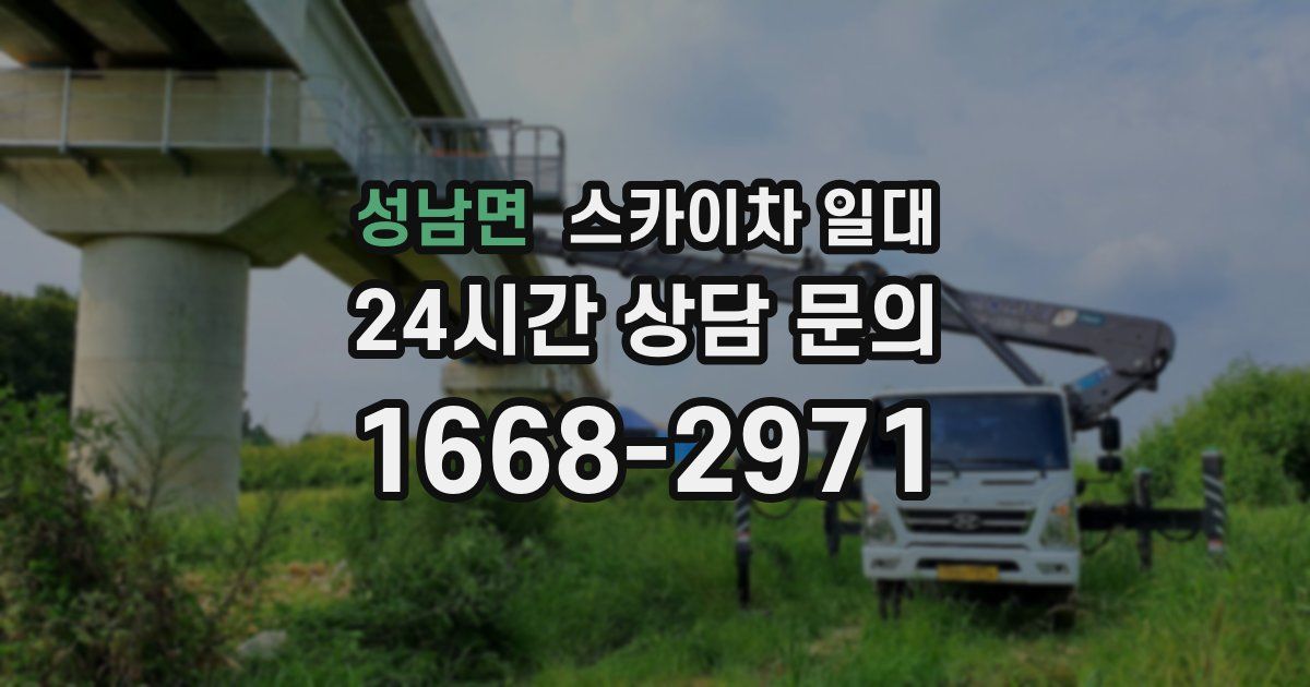 성남면 스카이차 일대